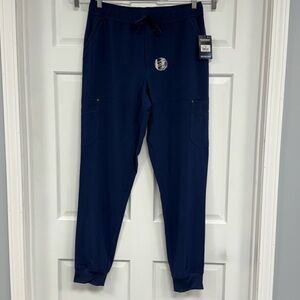 NWT Dickies Riveting Men’s L Tall Scrub Pants Navy Blue Jogger Style Bottoms LT